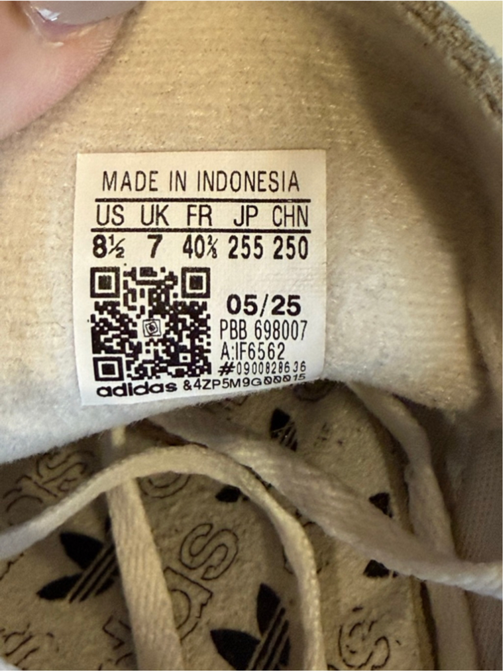Adidas Handball Spezial Sneakers Beige Black Gum Suede Men’s US 8.5 IF6562 - Picture 10 of 10